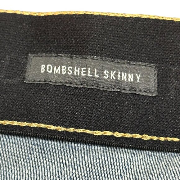 Torrid Bombshell Skinny High Rise Destructed Denim Jeans Size 16R - Picture 6 of 8